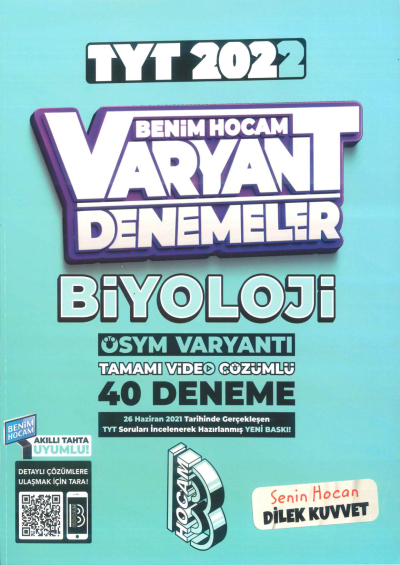 TYT BİYOLOJİ VARYANT 40 DENEME YKS Fotokopi