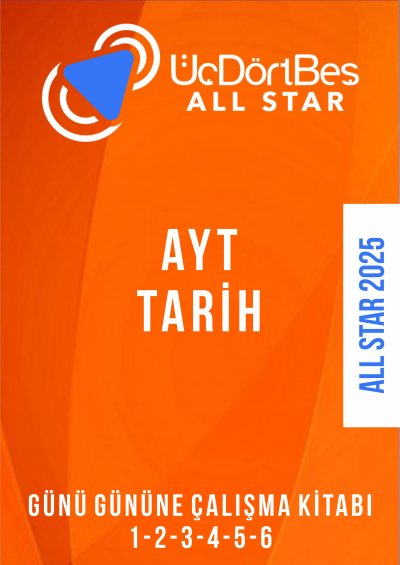 ALL STAR AYT TARİH Günü Gününe Çalışma Kitabı (1-2-3-4-5-6 Hepsi Bir Arada) YKS Fotokopi