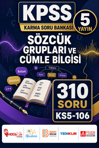 Sözcük Grupları ve Cümle Bilgisi 5 Yayın 310 Soru