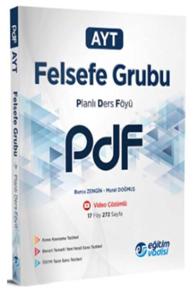 AYT Felsefe Grubu Planlı Ders Föyü Video Anlatım Destekli Eğitim Vadisi Yayınları YKS Fotokopi