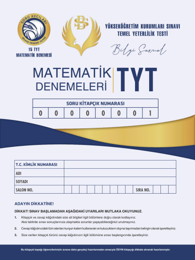 TYT MATEMATİK DENEMELER 15*40 YKS Fotokopi