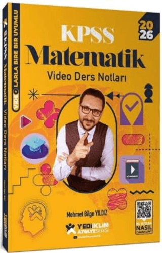 2026 KPSS Matematik Atölye Video Ders Notları Mehmet Bilge Yıldız Yediiklim Yayınları YKS Fotokopi