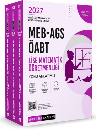 2027 MEB AGS ÖABT Lise Matematik Öğretmenliği Konu Anlatımlı 3 Kitap Set Pegem Yayınları YKS Fotokopi