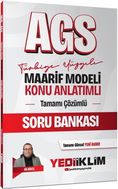 MEB AGS Türkiye Yüzyılı Maarif Modeli Konu Anlatımlı Tamamı Çözümlü Soru Bankası Yediiklim Yayınları YKS Fotokopi
