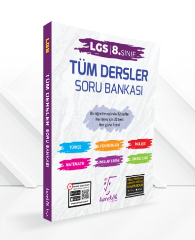 8.Sınıf LGS Tüm Dersler Soru Bankası Karekök Yayınları YKS Fotokopi
