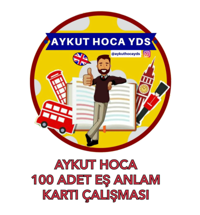 AYKUT HOCA 100 ADET EŞ ANLAM KARTI ÇALIŞMASI YKS Fotokopi