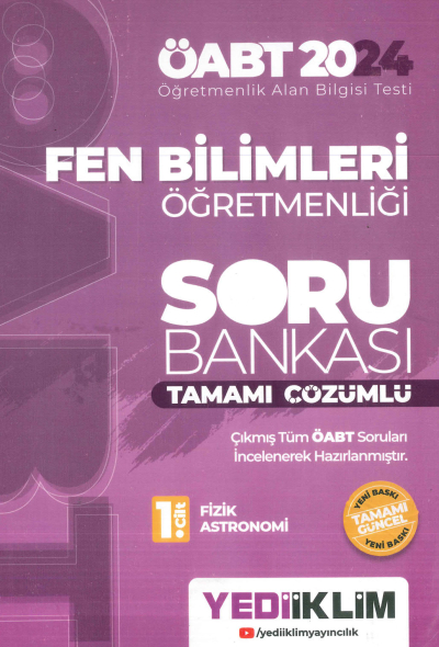 FEN BİLİMLERİ ÖĞRETMENLİĞİ SORU BANKASI TAMAMI ÇÖZÜMLÜ YKS Fotokopi