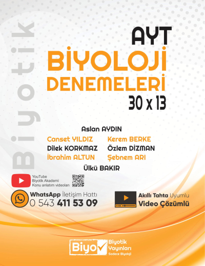 AYT Biyoloji Biyotik 30 x 13 Denemeleri Biyotik Yayınları YKS Fotokopi