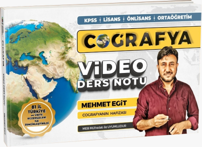 2024 KPSS Mehmet Eğit Coğrafya Video Ders Notları YKS Fotokopi