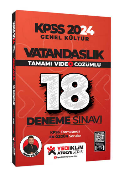 2024 KPSS Genel Kültür Vatandaşlık Tamamı Video Çözümlü 18 Deneme Sınavı YKS Fotokopi