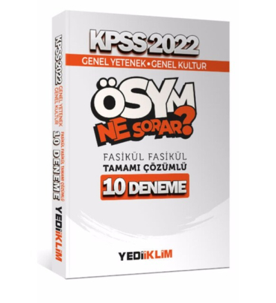 2022 KPSS GY-GK Ösym Ne Sorar Tamamı Çözümlü 10 Fasikül Deneme YKS Fotokopi