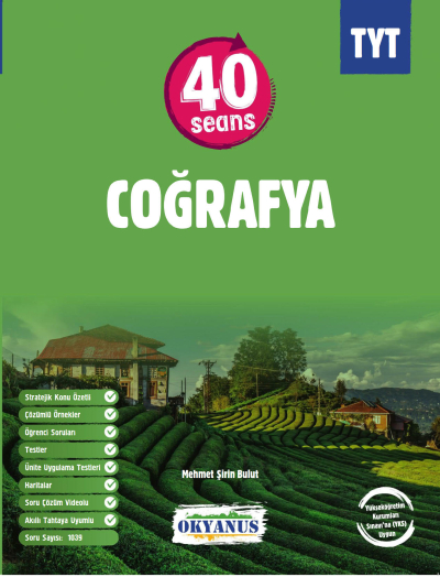 TYT 40 Seans Coğrafya Okyanus Yayınları YKS Fotokopi