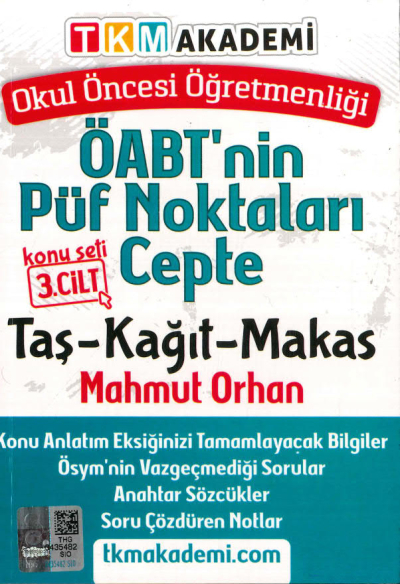 ÖABT'NİN PÜF NOKTALARI CEPTE TAŞ-KAĞIT-MAKAS KONU ANLATIM 3. CİLT YKS Fotokopi