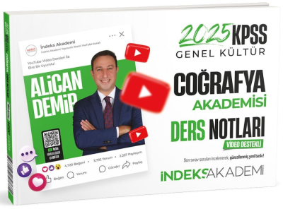 İndeks Akademi 2025 KPSS Coğrafya Akademisi Video Ders Notları YKS Fotokopi