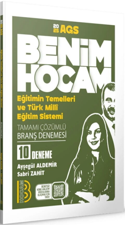 MEB-AGS Eğitimin Temelleri ve Türk Milli Eğitim Sistemi 10 Deneme Çözümlü - Ayşegül Aldemir, Sabri Zahit Benim Hocam Yayınları YKS Fotokopi