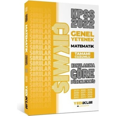 2022 KPSS G.Yetenek Matematik Konularına Göre Tamamı Çöz. Çıkmış Sorular(Son 12 Yıl) YKS Fotokopi