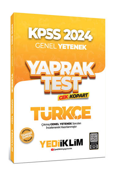2024 KPSS Türkçe Yaprak Test Çek Kopart YKS Fotokopi