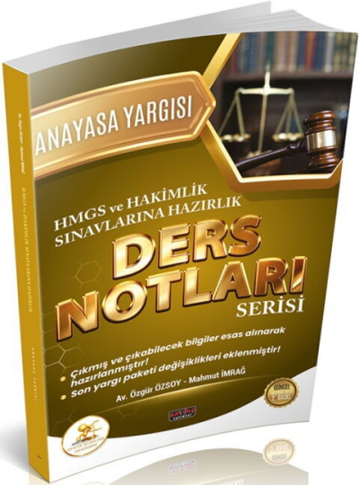 HUKAL HMGS HAKİMLİK Anayasa Yargısı Ders Notları Savaş Yayınları YKS Fotokopi