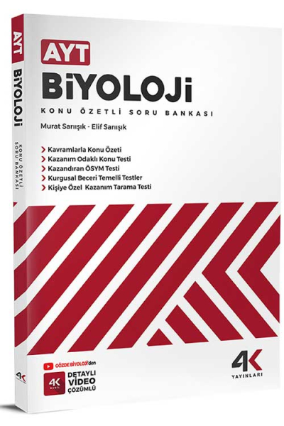 AYT Biyoloji Özetli Soru Bankası 4K Yayınları YKS Fotokopi