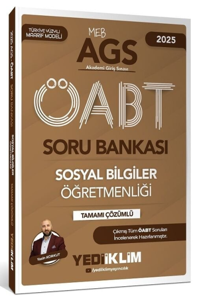 2025 ÖABT Sosyal Bilgiler Öğretmenliği Soru Bankası Çözümlü Yediiklim Yayınları YKS Fotokopi