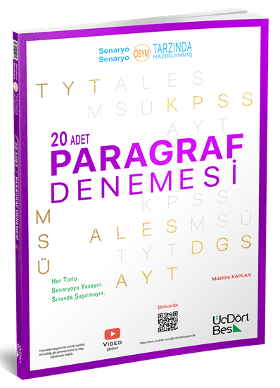 20 li Paragraf Deneme Üç Dört Beş Yayınları YKS Fotokopi