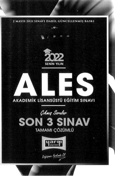 ALES ÇIKMIŞ SORULAR SON 3 SINAV TAMAMI ÇÖZÜMLÜ (2020-2021) YKS Fotokopi