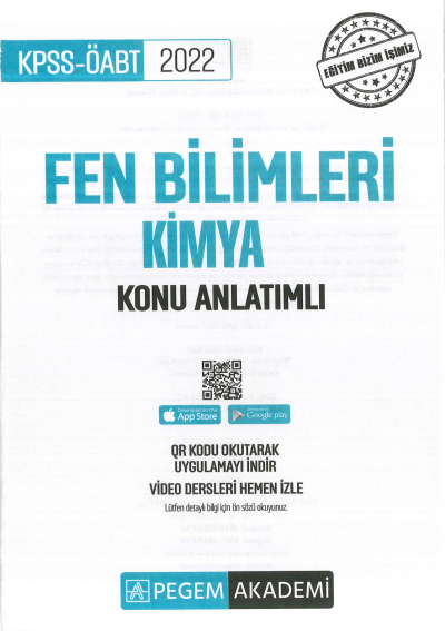 FEN BİLİMLERİ KONU ANLATIMI KİMYA YKS Fotokopi
