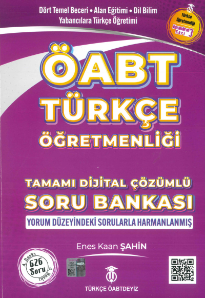 ÖABT TÜRKÇE TAMAMI DİJİTAL ÇÖZÜMLÜ SORU BANKASI ENES KAAN ŞAHİN YKS Fotokopi
