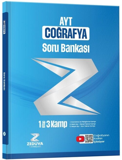 Coğrafyanın Kodları AYT Coğrafya 1 Kitap 3 Kamp Soru Bankası Zeduva Yayınları YKS Fotokopi