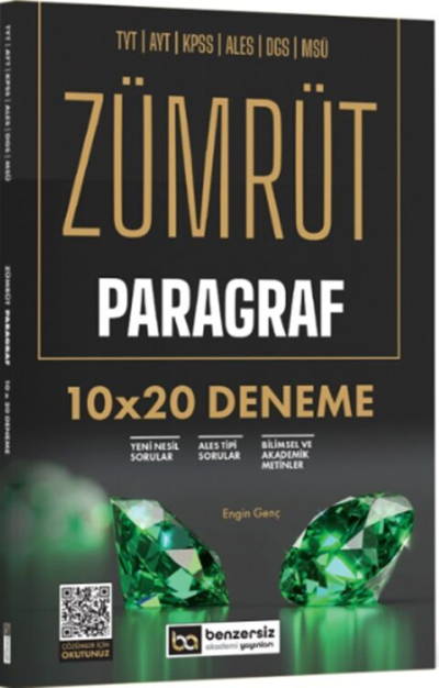 Zümrüt Paragraf 10x20 Deneme Benzersiz Akademi Yayınları YKS Fotokopi