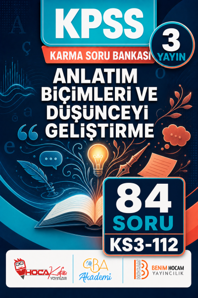 Anlatım Biçimleri ve Düşünceyi Geliştirme 3 Yayın 84 Soru (Benim Hocam - CBA - Hoca Kafası Yayınları) YKS Fotokopi