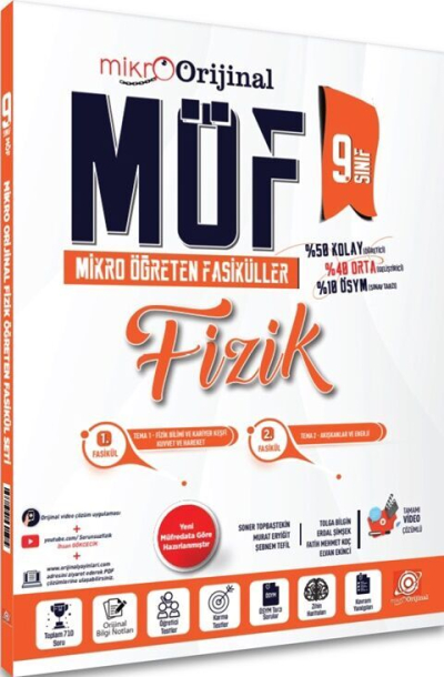 Mikro 9. Sınıf Fizik MÖF Mikro Öğreten Fasiküller Orijinal Yayınları YKS Fotokopi