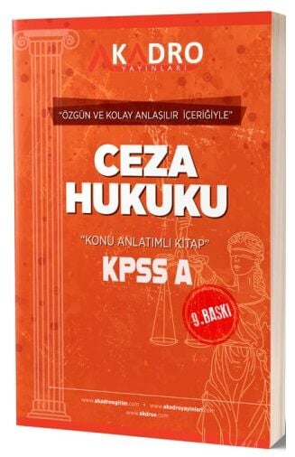 A Kadro Yayınları KPSS A Grubu Ceza Hukuku Konu Anlatımlı YKS Fotokopi