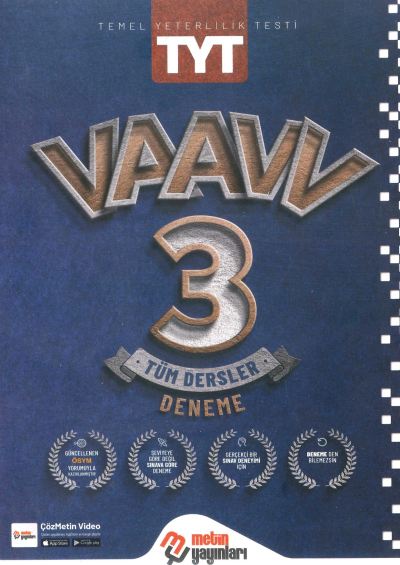 TYT Tüm Dersler Vaav 3 Genel Deneme YKS Fotokopi