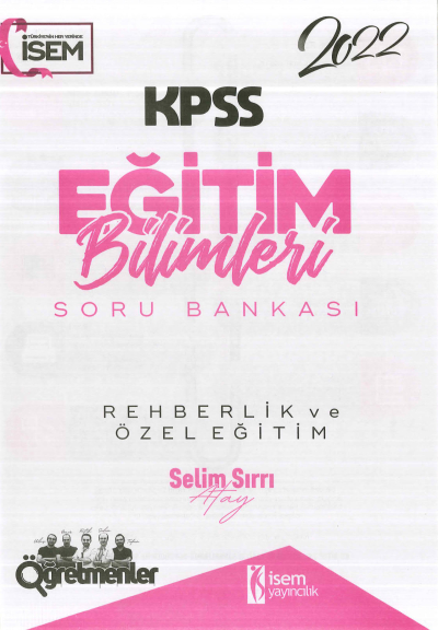 REHBERLİK VE ÖZEL EĞİTİM SORU BANKASI YKS Fotokopi