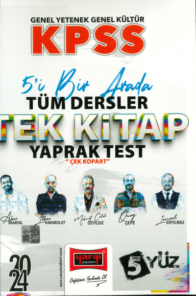 5'İ 1 ARADA TÜM DERSLER TEK KİTAP YAPRAK TEST (5 YÜZ SERİSİ) YKS Fotokopi