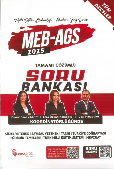 2025 MEB-AGS Tüm Dersler Soru Bankası Çözümlü Hoca Kafası Yayınları YKS Fotokopi