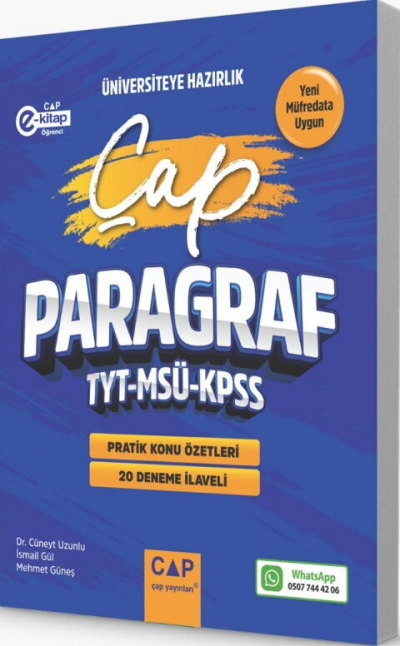 TYT MSÜ KPSS Türkçe Anlam Bilgisi Üniversiteye Hazırlık 20 Deneme İlaveli Çap Yayınları YKS Fotokopi