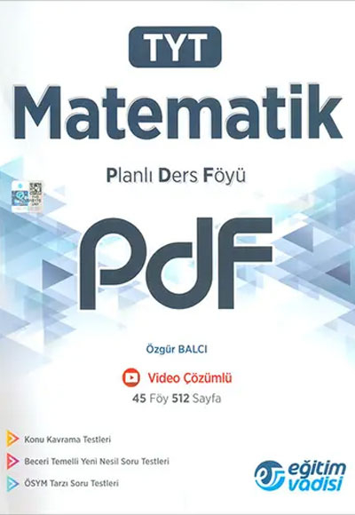 TYT Matematik PDF Planlı Ders Föyü Video Çözümlü Eğitim Vadisi Yayınları YKS Fotokopi