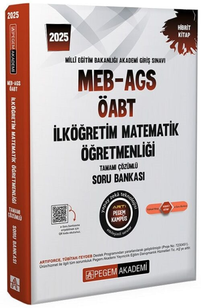 2025 MEB-AGS-ÖABT İlköğretim Matematik Öğretmenliği Tamamı Çözümlü Soru Bankası Pegem Akademi Yayıncılık YKS Fotokopi