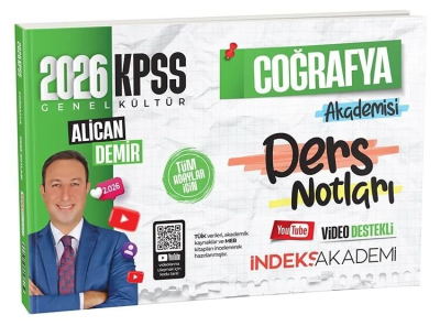 2026 KPSS Coğrafya Akademisi Video Ders Notları Alican Demir İndeks Akademi Yayıncılık YKS Fotokopi