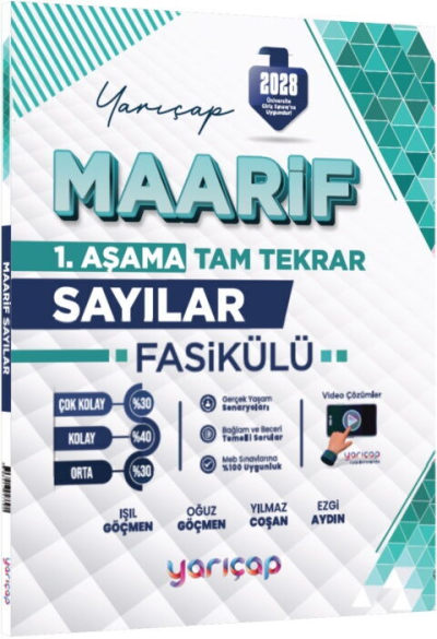 2028 TYT Sayılar Maarif Fasikülü 1. Aşama YarıÇap Yayınları YKS Fotokopi