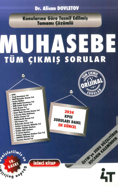 4T Yayınları Muhasebe Çıkmış Sorular 2. Kitap Alican Dovletov YKS Fotokopi