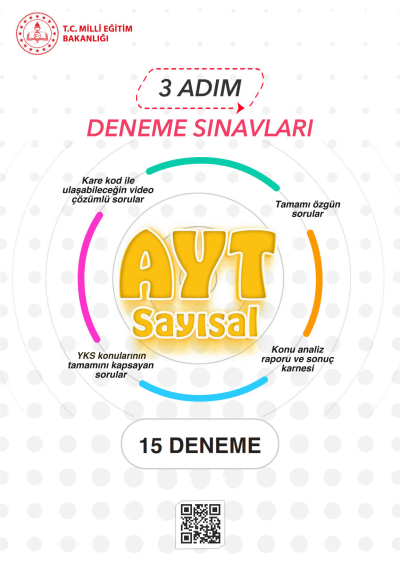 3 Adım Deneme Sınavları AYT SAYISAL 15 Deneme YKS Fotokopi
