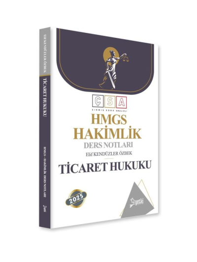 Çıkmış Soru Analizli Ticaret Hukuku Hakimlik Ders Notları Yetki Yayınları YKS Fotokopi