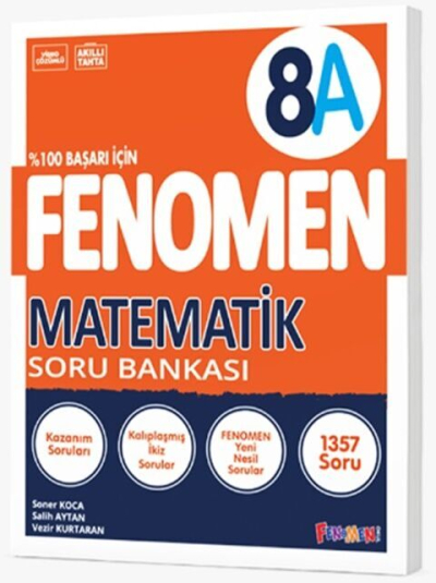 8. Sınıf Fenomen Matematik A Soru Bankası Fenomen Kitap YKS Fotokopi