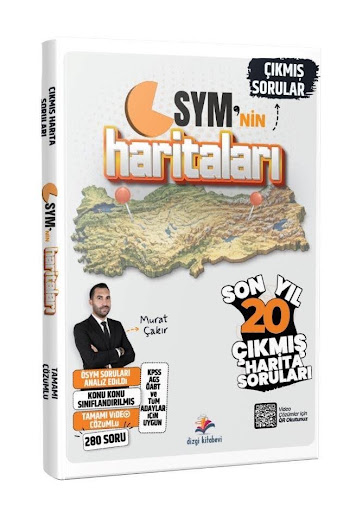 2026 ÖSYM`nin Haritaları Tüm Harita Çıkmış Sınav Soruları (Video Çözümlü) Dizgi Kitap YKS Fotokopi