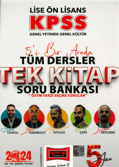 5'İ 1 ARADA TEK KİTAP SORU BANKASI TÜM DERSLER (5YÜZ SERİSİ) YKS Fotokopi