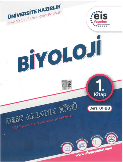 TYT AYT Biyoloji Ders Anlatım Föyü 1. Kitap Eis Yayınları Ders:01-28 9 ve 10. Sınıf Konularını Kapsar YKS Fotokopi