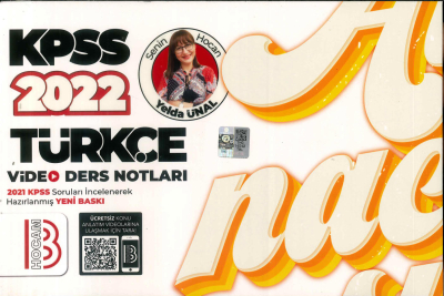 2022 KPSS TÜRKÇE VİDEO DERS NOTLARI ATANACAKSIN YKS Fotokopi
